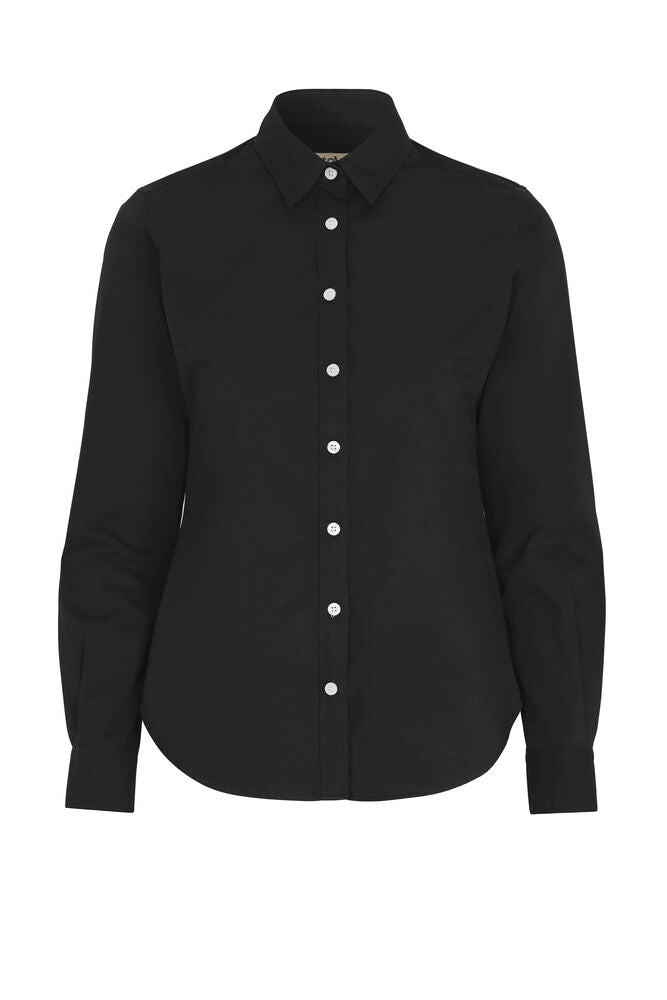 Cottover Twill Lady in Schwarz – mit Firmenlogo individualisierbar