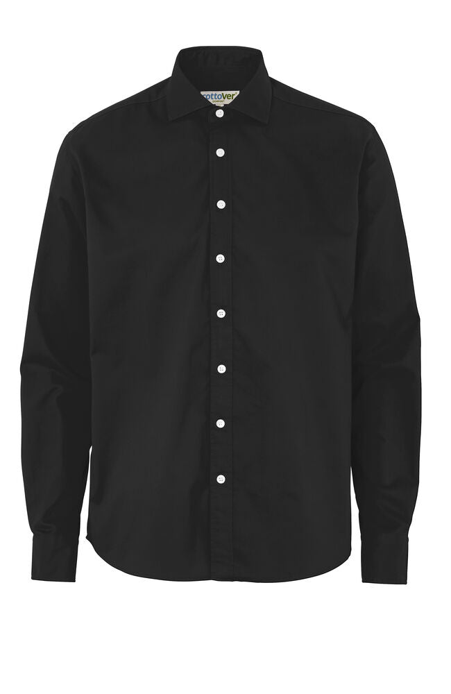 Cottover Twill Comfort Man in Schwarz – mit Firmenlogo individualisierbar