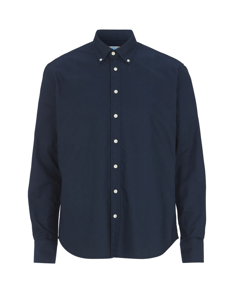 Cottover Oxford Komfort Hemd Herren in Marine – mit Firmenlogo individualisierbar