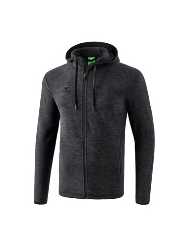 ERIMA Fleecejacke in schwarz melange Vorderansicht