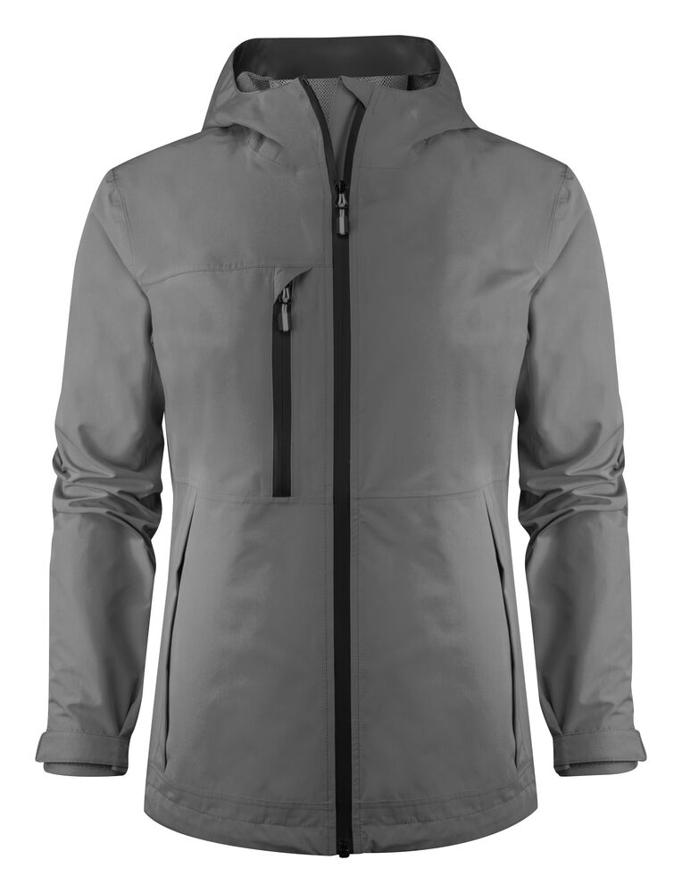 Printer Essentials Hiker Shell Jacke Damen in Grau – mit Firmenlogo individualisierbar