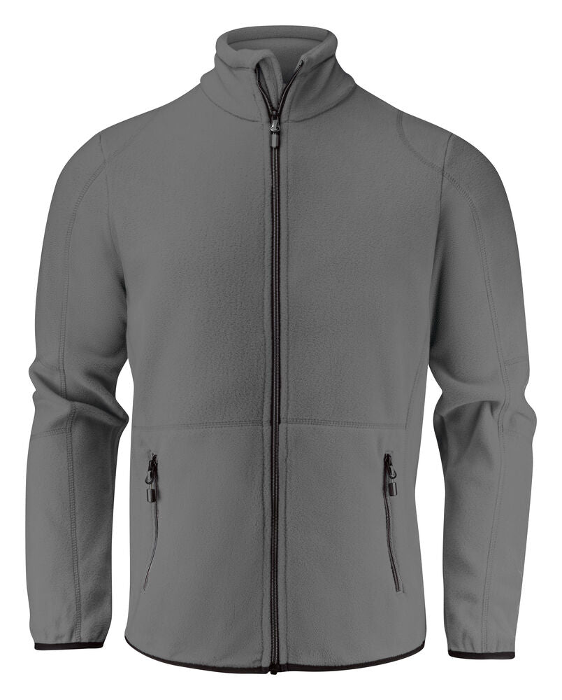 Printer Essentials Speedway Fleecejacke Herren in Grau – mit Firmenlogo individualisierbar