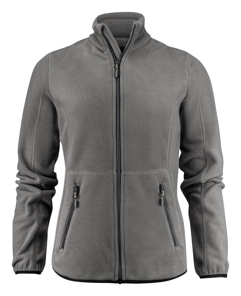 Printer Essentials Speedway Fleecejacke Damen in Grau – mit Firmenlogo individualisierbar