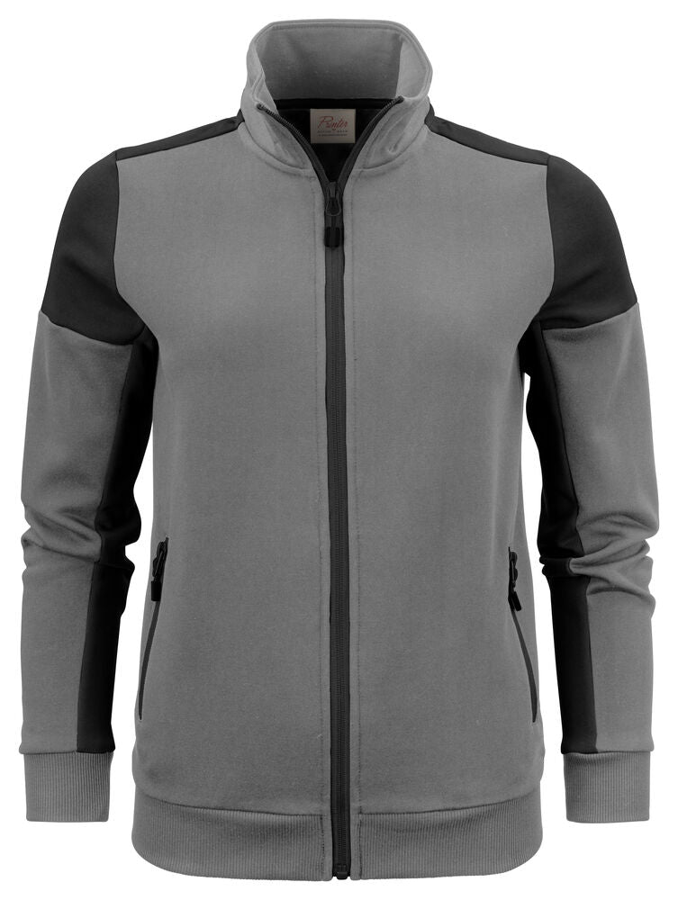 Printer PRIME Prime Sweater Full Zip Damen in Anthrazit/Schwarz – mit Firmenlogo individualisierbar