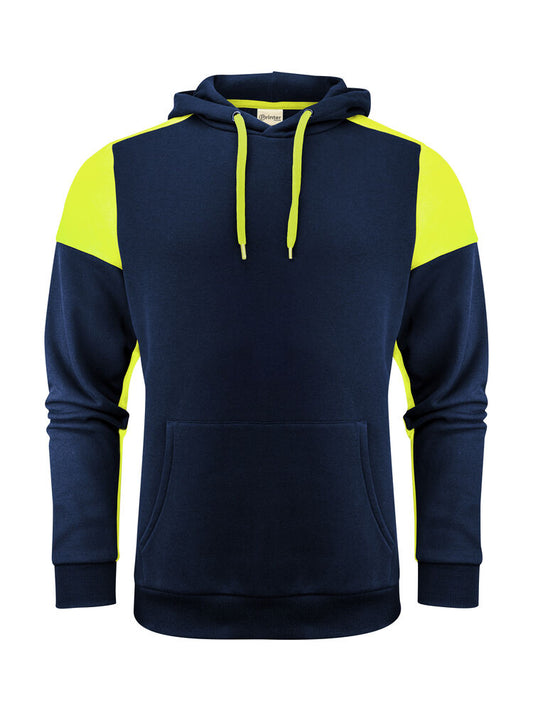 Printer PRIME Prime Kapuzenpullover Unisex in Marine/Neongelb – mit Firmenlogo individualisierbar