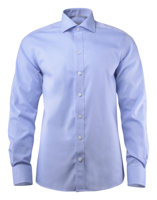 J.Harvest & Frost YB50 Twill Hemd Slim Fit Herren in Himmelblau – mit Firmenlogo individualisierbar