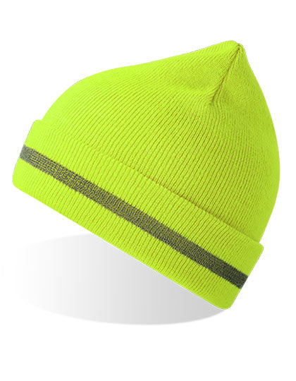 Atlantis Workout Beanie Recycled in Yellow Fluo – mit Firmenlogo individualisierbar