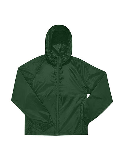 B&C BE INSPIRED #Reset Lined Windbreaker in Bottle Green – mit Firmenlogo individualisierbar
