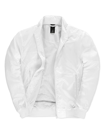 B&C COLLECTION Men´s Jacket Trooper in White/White – mit Firmenlogo individualisierbar