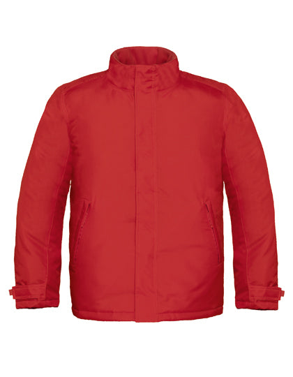 B&C COLLECTION Men´s Jacket Real+ in Deep Red – mit Firmenlogo individualisierbar