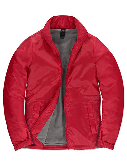 B&C COLLECTION Women´s Jacket Multi-Active in Red/Warm Grey – mit Firmenlogo individualisierbar