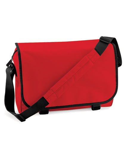 BagBase Messenger Bag in Classic Red – mit Firmenlogo individualisierbar