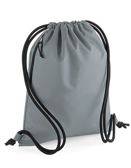 BagBase Recycled Gymsac in Pure Grey – mit Firmenlogo individualisierbar