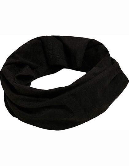 Build Your Brand Organic Cotton Tubescarf in Black – mit Firmenlogo individualisierbar