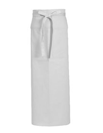 CG Workwear Slit Apron Milano 80 x 100 cm in White – mit Firmenlogo individualisierbar