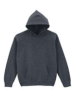 Gildan Kinder-Hoodie Heavy Blend in Dark Heather – mit Firmenlogo individualisierbar
