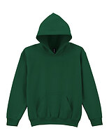 Gildan Kinder-Hoodie Heavy Blend in Fan Dark Green – mit Firmenlogo individualisierbar