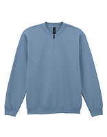 Gildan Unisex-Fleece-Quarter-Zip in Stone Blue – mit Firmenlogo individualisierbar