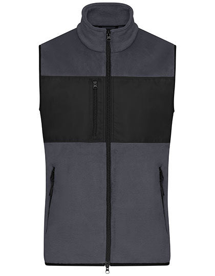 Daiber Men´s Fleece Vest in Carbon/Black – mit Firmenlogo individualisierbar