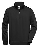 Daiber Workwear Half-Zip-Sweatshirt in Black – mit Firmenlogo individualisierbar