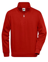 Daiber Workwear Half-Zip-Sweatshirt in Wine – mit Firmenlogo individualisierbar