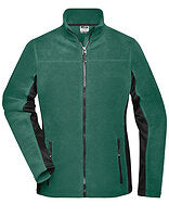 Daiber Damen-Workwear-Fleecejacke Strong in Dark Green – mit Firmenlogo individualisierbar