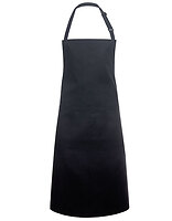 Karlowsky Latzschürze Basic mit Tasche und Schnalle in Black (ca. Pantone 419C) – mit Firmenlogo individualisierbar
