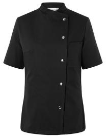 Karlowsky Damen-Kochjacke Greta in Black (ca. Pantone 419C) – mit Firmenlogo individualisierbar