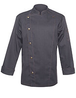 Karlowsky Kochjacke im Jeans-Stil in Vintage Black (ca. Pantone Cool Grey11C) – mit Firmenlogo individualisierbar