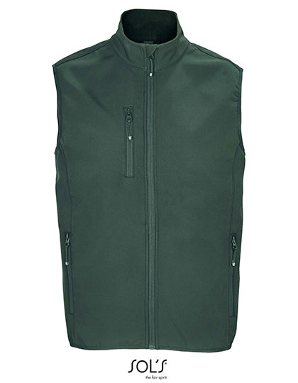 SOL´S Men´s Falcon Zipped Softshell Bodywarmer in Forest Green – mit Firmenlogo individualisierbar