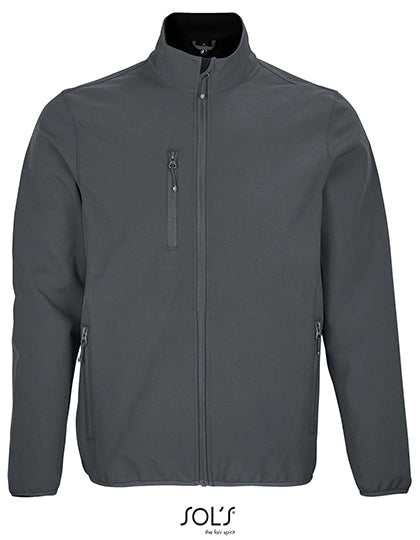 SOL´S Men´s Falcon Zipped Softshell Jacket in Charcoal Grey (Solid) – mit Firmenlogo individualisierbar