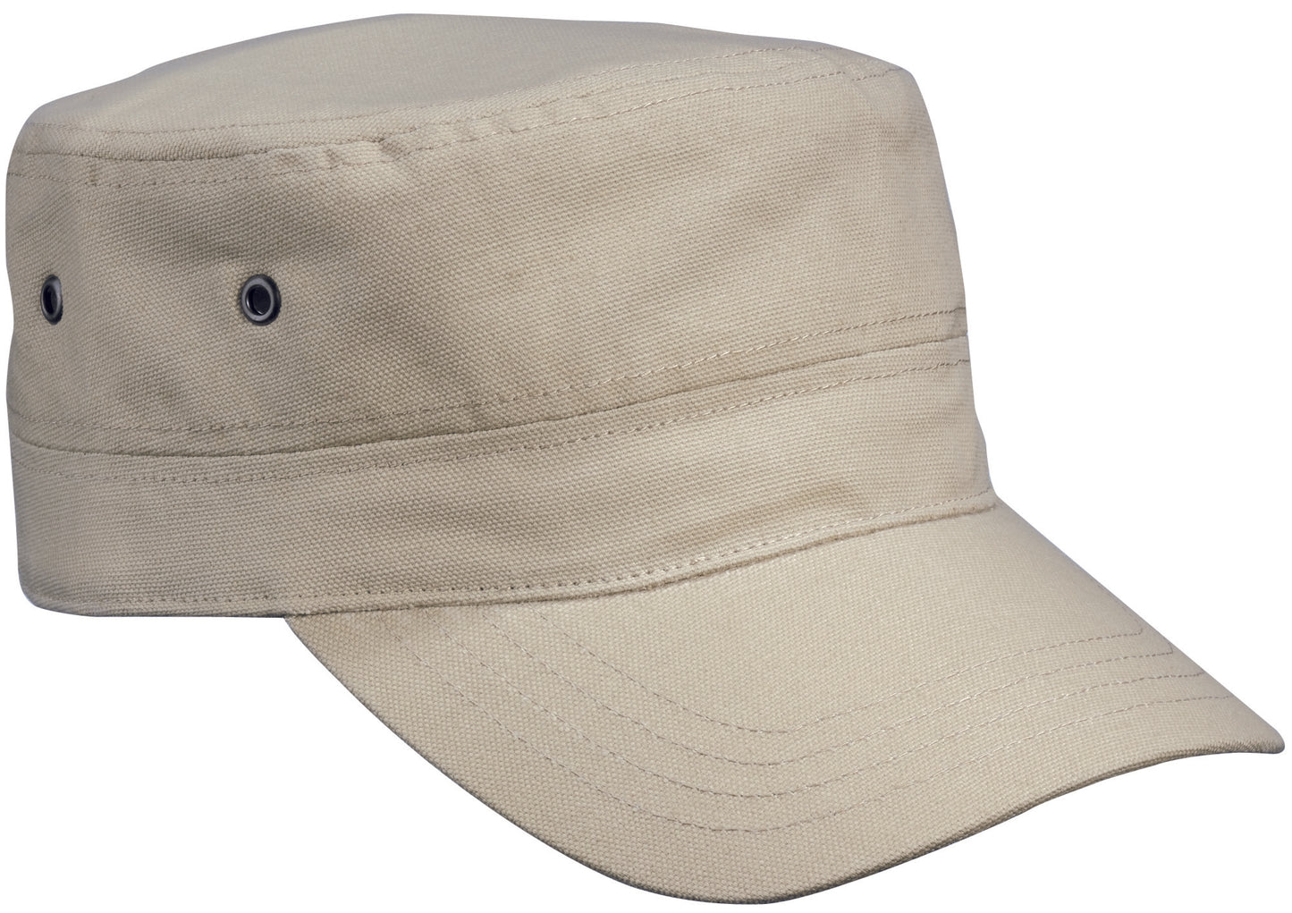 Militärisch inspiriertes 3-Panel-Cap aus Baumwollcanvas