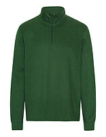 Neutral Unisex Quarter-Zip-Sweatshirt in Bottle Green – mit Firmenlogo individualisierbar