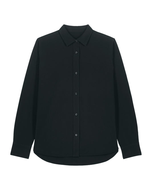 Stanley/Stella Stella Oxford Shirt in Black – bedruckbar und bestickbar