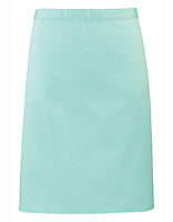 Premier Workwear Mittellange Bistroschürze Colours in Aqua (ca. Pantone 344C) – mit Firmenlogo individualisierbar
