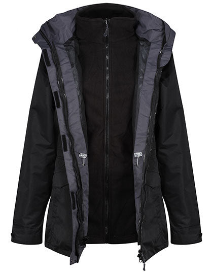 Regatta Professional Women´s Benson III Breathable 3 in 1 Jacket in Black – mit Firmenlogo individualisierbar
