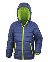 Result Core Kinder-Steppjacke in Navy – mit Firmenlogo individualisierbar