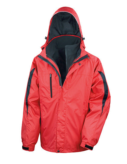 Result Men´s 3-in-1 Journey Jacket With Soft Shell Inner in Red/Black – mit Firmenlogo individualisierbar
