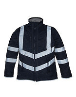 YOKO Warnschutzjacke Kensington mit Fleecefutter in Navy – mit Firmenlogo individualisierbar