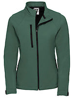Russell Athletic Damen-Softshelljacke in Bottle Green – mit Firmenlogo individualisierbar