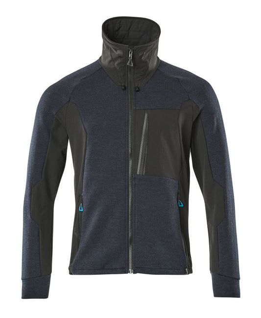 MASCOT ADVANCED Sweatshirt mit Reißverschluss – 17484-319 – Farbe Schwarzblau/Schwarz