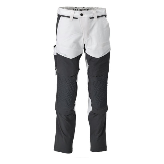 MASCOT CUSTOMIZED Hose mit Knietaschen Maler – 22079-605 – Farbe Weiß/Anthrazitgrau