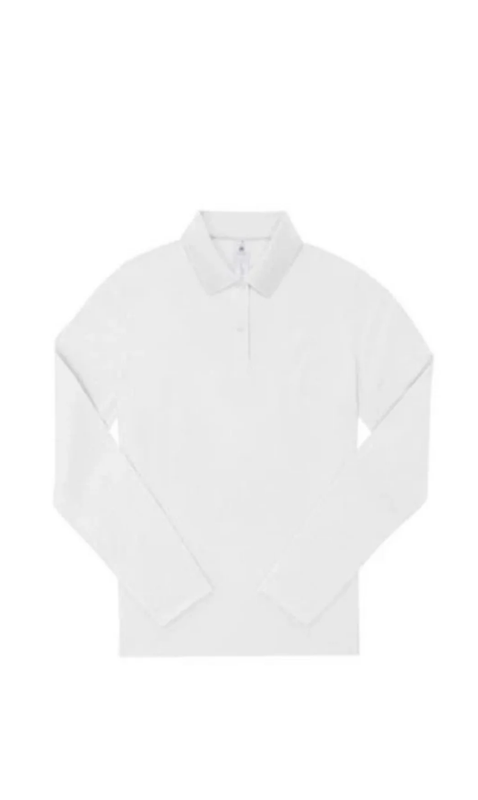 Langarm Polo-Shirt aus Piqué für Damen