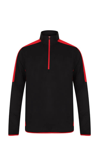 Adults 1/4 Zip Midlayer With Contrast Panelling