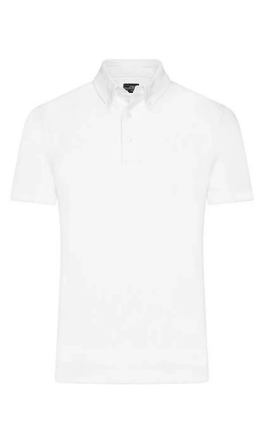 Button-Down Polo mit Modischem Einsatz