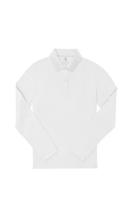 Langarm-Polo-Shirt aus Piqué für Damen