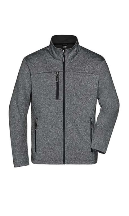 Melange Softshell-Jacke mit Fleece-Innenseite