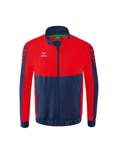 ERIMA Six Wings Präsentationsjacke in new navy/rot Vorderansicht