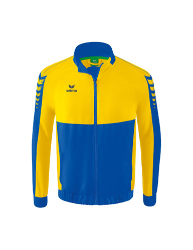 ERIMA Six Wings Präsentationsjacke in new royal/gelb Vorderansicht