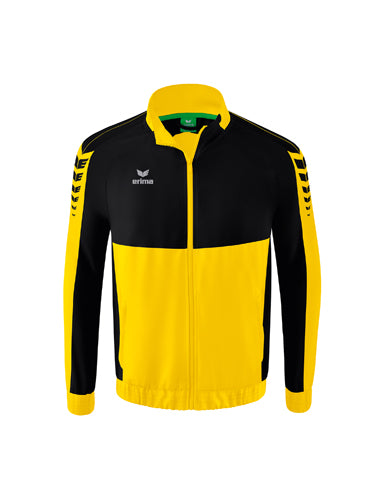 ERIMA Six Wings Präsentationsjacke in gelb/schwarz Vorderansicht